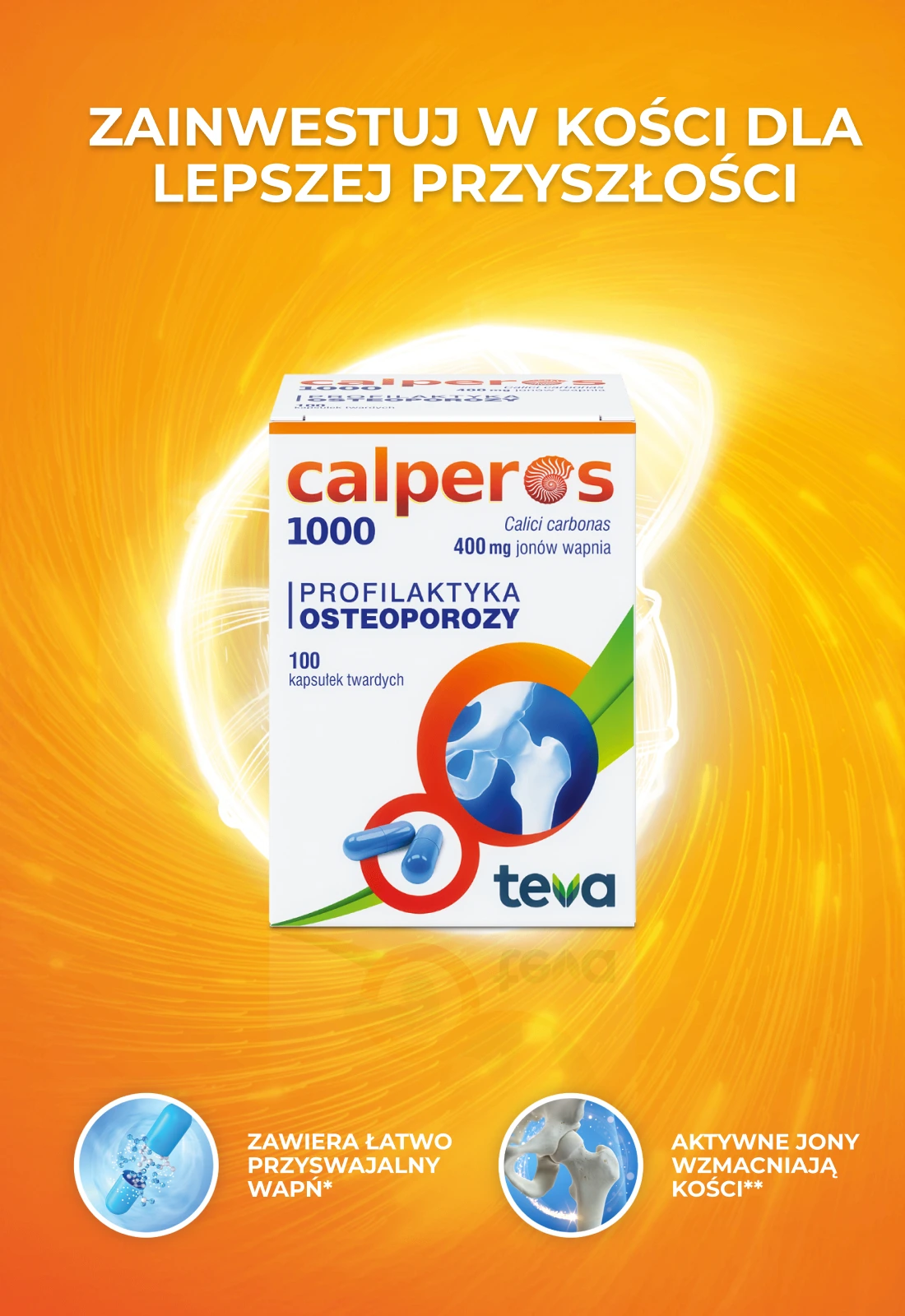 Opakowanie Calperos – suplement wspierający profilaktykę osteoporozy